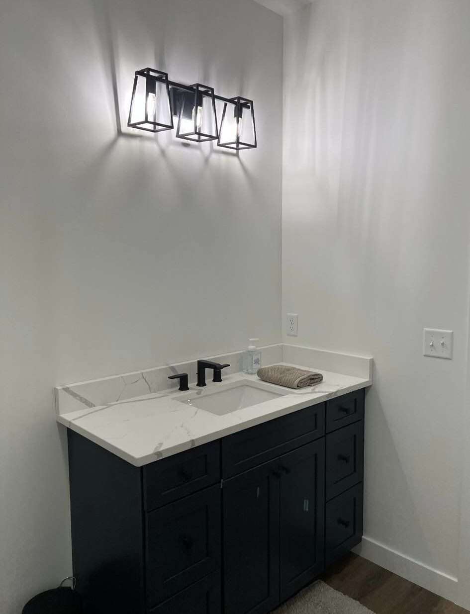Bathroom Vanity, New Build, York County, ME, Atlantic Electrical Services