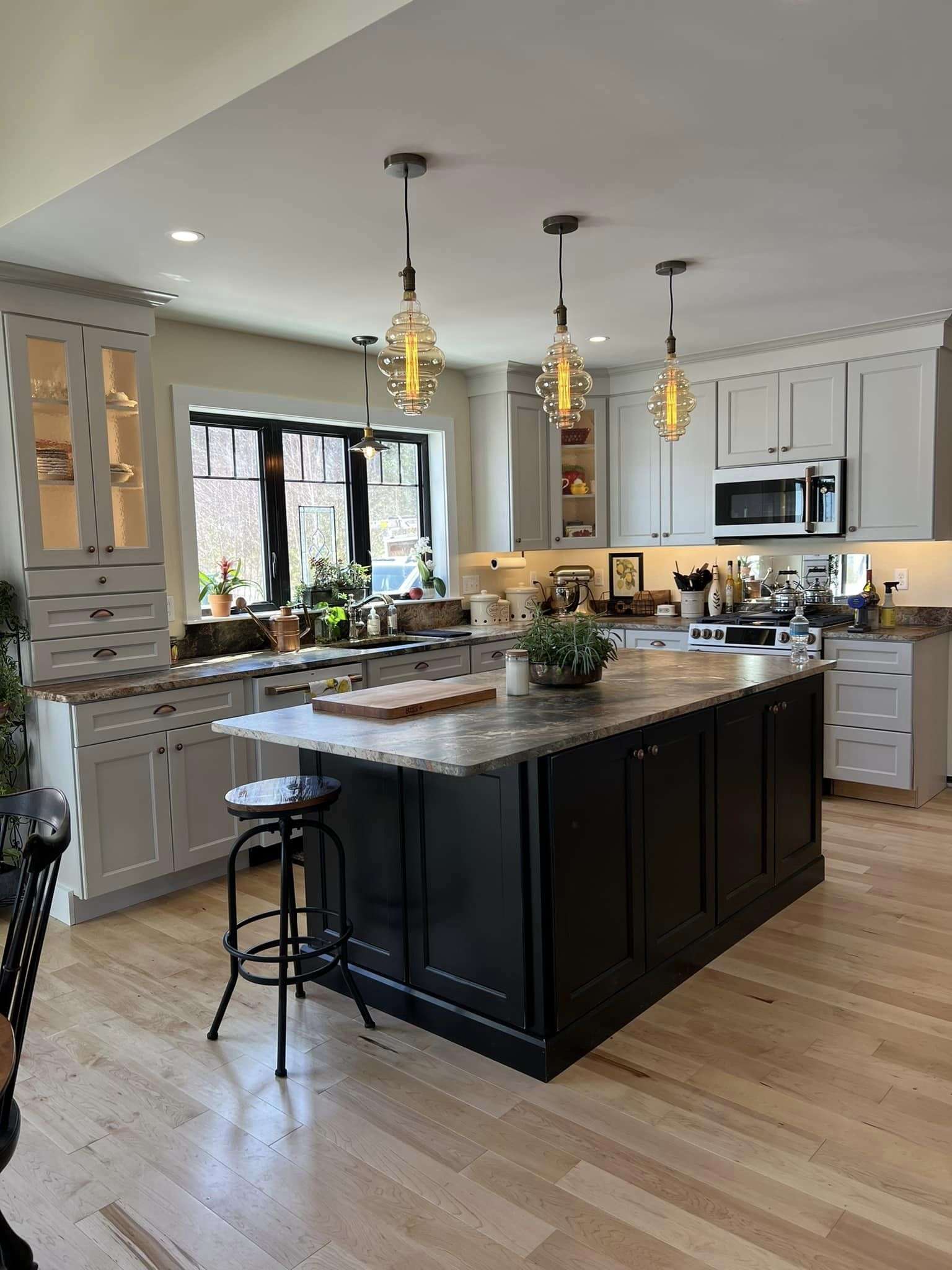 Custom kitchen lighting installation by Atlantic Electrical Services in York County Maine